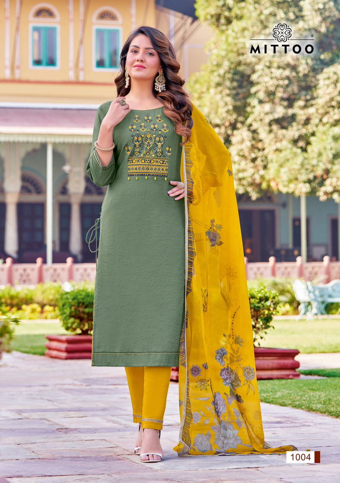 Madhubala By Mittoo Viscose Weaving Kurti With Bottom Dupatta Wholesale Price In Surat